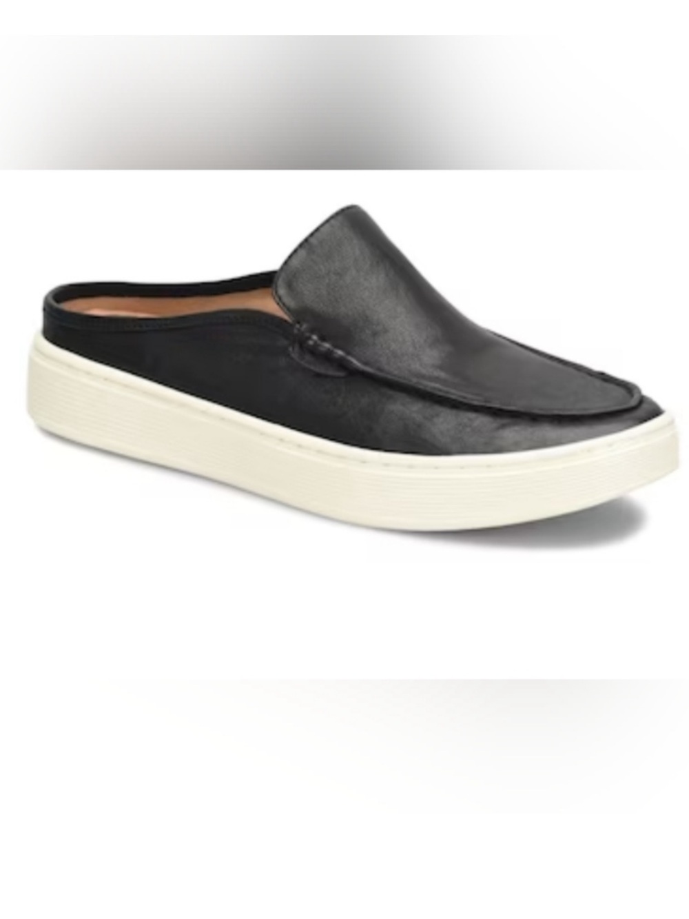 Sofft Black Leather “Somers” Slide Sneakers. Size 9.5